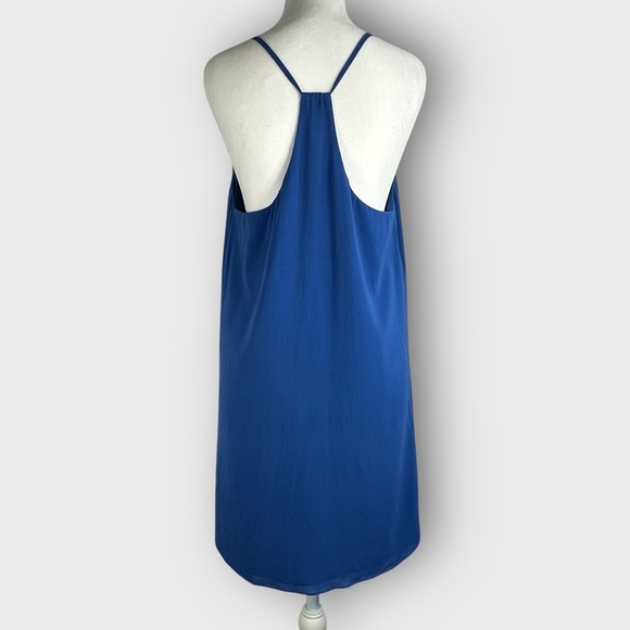 Alice + Olivia Silk Mini Dress Women’s Small Blue Fierra Shift Lined Y-Back - Picture 4 of 14